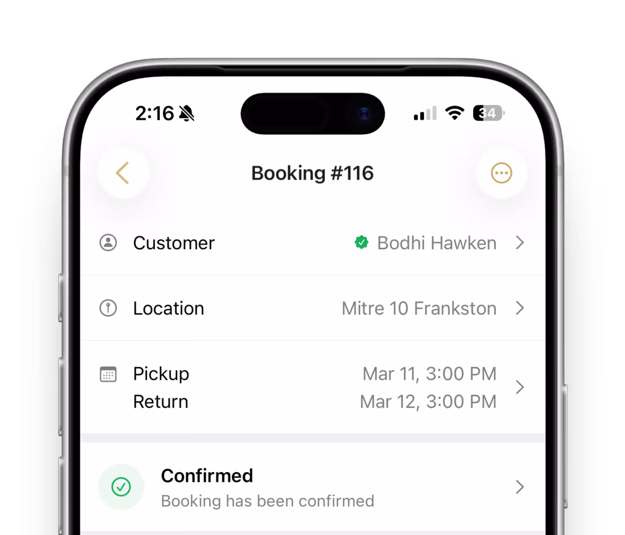 Lockii mobile rental management interface for adding automations
