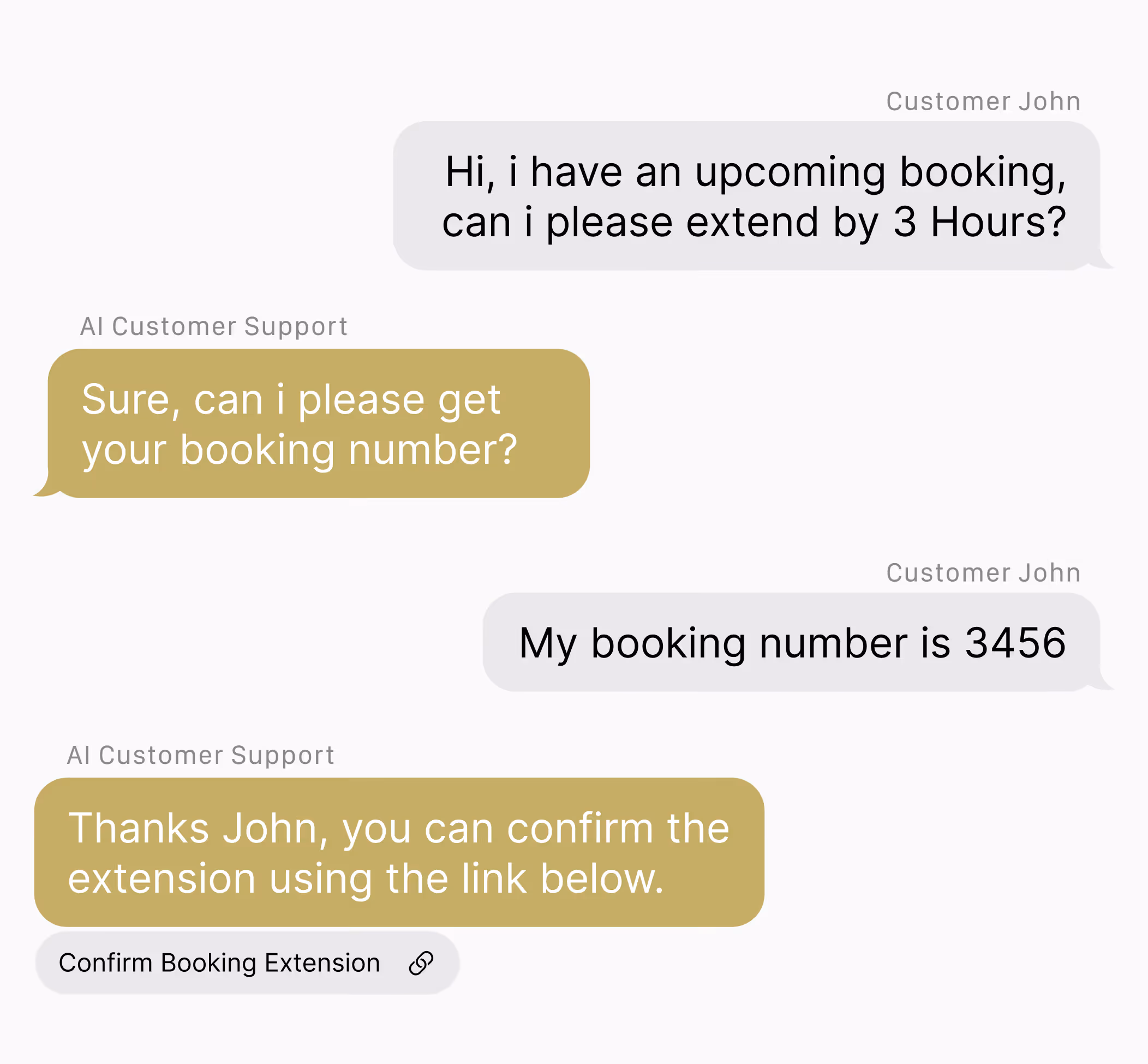 Lockii AI support chatbot assisting with rental bookings