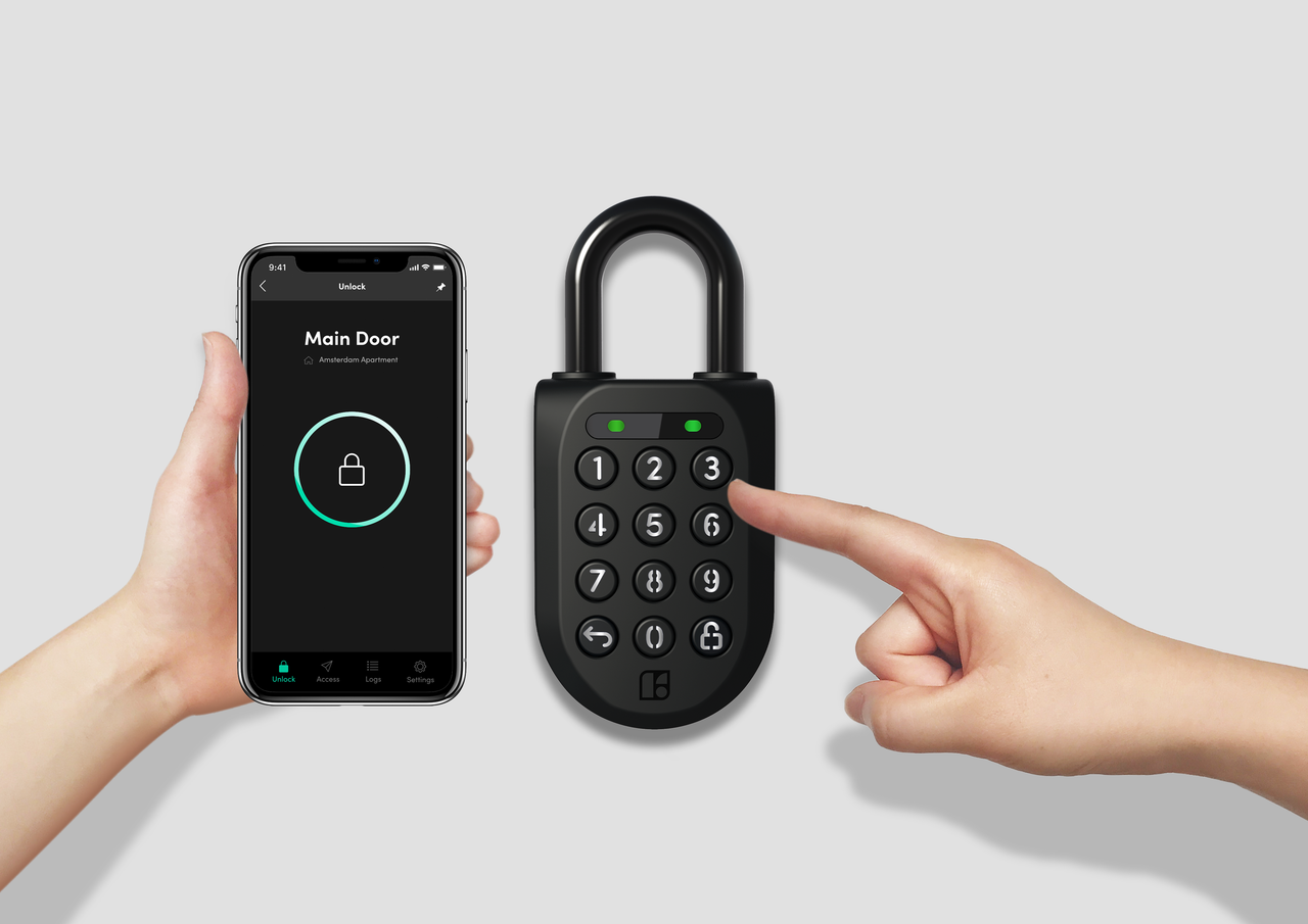 igloohome keybox with phone unlock app and keypad